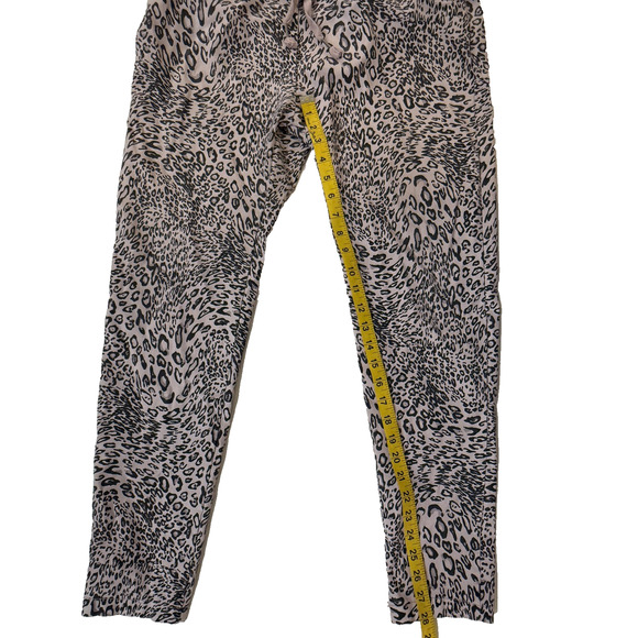 Levanté Leopard Print Jogger Pants Womens Medium Pink Boho AOP Made in Italy - Picture 6 of 8